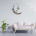 Half Moon with Beautiful Face, Acrylic Mirror wall art - FHMax.com