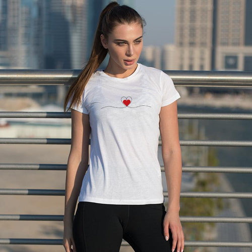 Heart Beat, Women Half Sleeve Tshirt - FHMax.com