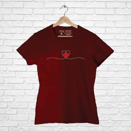 Heart Beat, Women Half Sleeve Tshirt - FHMax.com