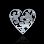 Heart shaped, Acrylic Mirror Coaster  (2+ MM) - FHMax.com