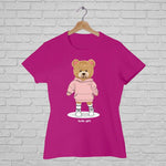 Hello Girl Teddy, Women Half Sleeve Tshirt - FHMax.com