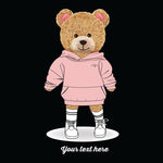 Hello Girl Teddy, Women Half Sleeve Tshirt - FHMax.com