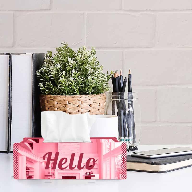 Hello, One Acrylic Mirror tissue box with 100 X 2 Ply tissues (2+ MM) - FHMax.com