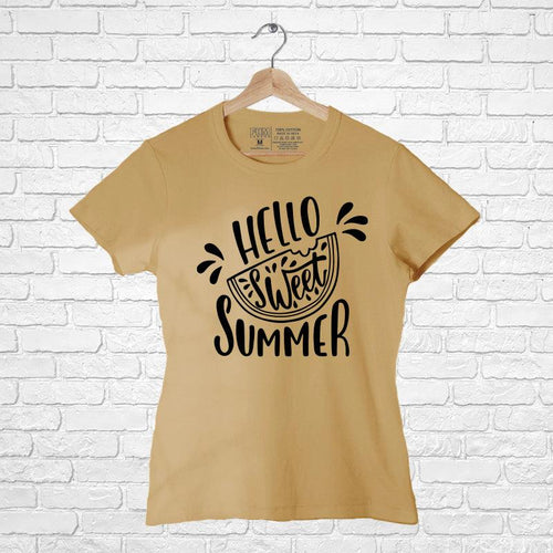 Hello Sweet Summer, Women Half Sleeve Tshirt - FHMax.com