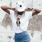 Hiphop Style Teddy, Women Half Sleeve Tshirt - FHMax.com
