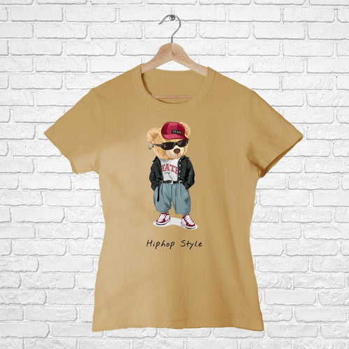 Hiphop style Teddy, Women Half Sleeve Tshirt - FHMax.com