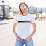 Horizontal Line, Women Half Sleeve Tshirt - FHMax.com