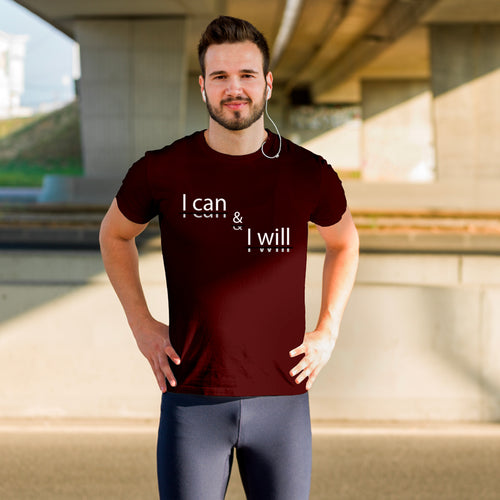 I Can & I Will,  Men's Half Sleeve Tshirt - FHMax.com