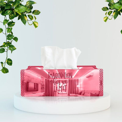 Imagination, One Acrylic Mirror tissue box with 100 X 2 Ply tissues (2+ MM) - FHMax.com