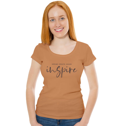 "INSPIRE", Women Half Sleeve T-shirt - FHMax.com