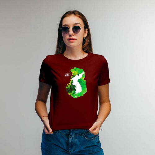 Korean Map, Women Half Sleeve Tshirt - FHMax.com