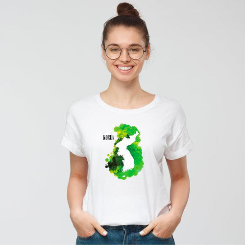 Korean Map, Women Half Sleeve Tshirt - FHMax.com