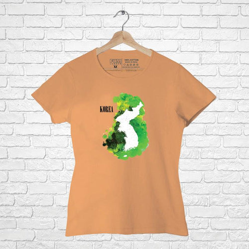 Korean Map, Women Half Sleeve Tshirt - FHMax.com