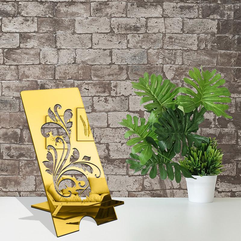 Laser Cutting Arabic design, Reflective Acrylic Mobile Phone stand - FHMax.com