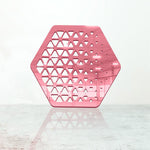 Laser Cutting Hexagon shaped coaster, Acrylic Mirror Coaster  (2+ MM) - FHMax.com