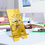 Laser Cutting Orchids design, Reflective Acrylic Mobile Phone stand - FHMax.com