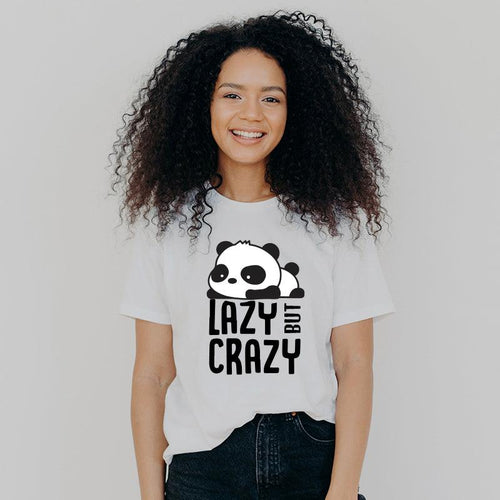 Lazy But Crazy, Women Half Sleeve Tshirt - FHMax.com