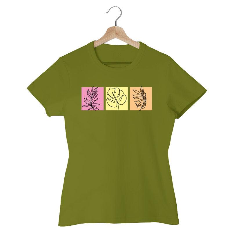 Leaves, Women Half Sleeve Tshirt - FHMax.com