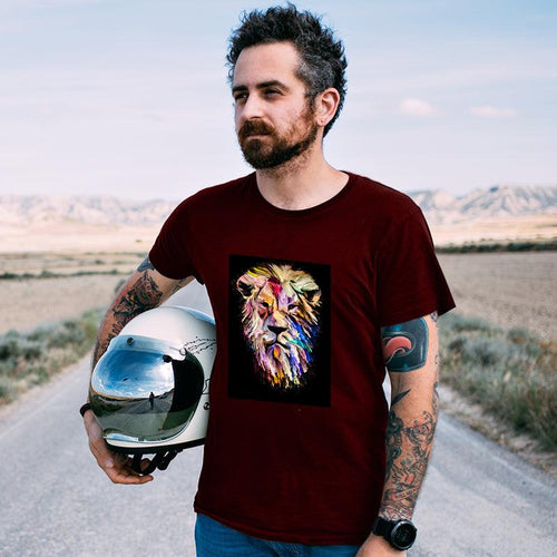 Lion, Men's Half Sleeve Tshirt - FHMax.com