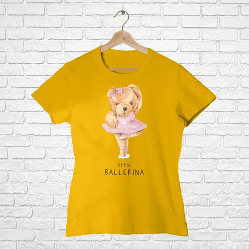 Little Ballerina Teddy, Women Half Sleeve Tshirt - FHMax.com