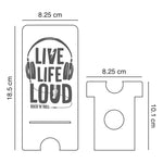 Live Life Loud! Wooden Mobile Phone stand - FHMax.com