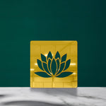 Lotus Vector art, Acrylic Mirror Coaster,  (2+ MM) - FHMax.com