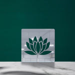 Lotus Vector art, Acrylic Mirror Coaster,  (2+ MM) - FHMax.com