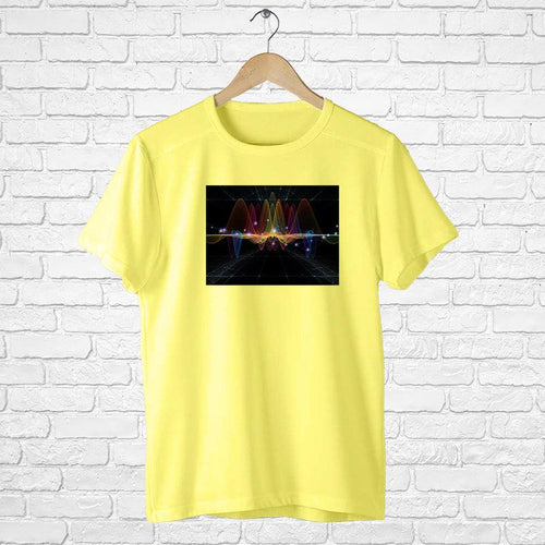 Multicolor Light waves, Men's Half Sleeve Tshirt - FHMax.com