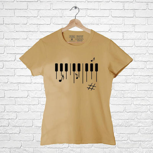 Music Keys, Women Half Sleeve Tshirt - FHMax.com