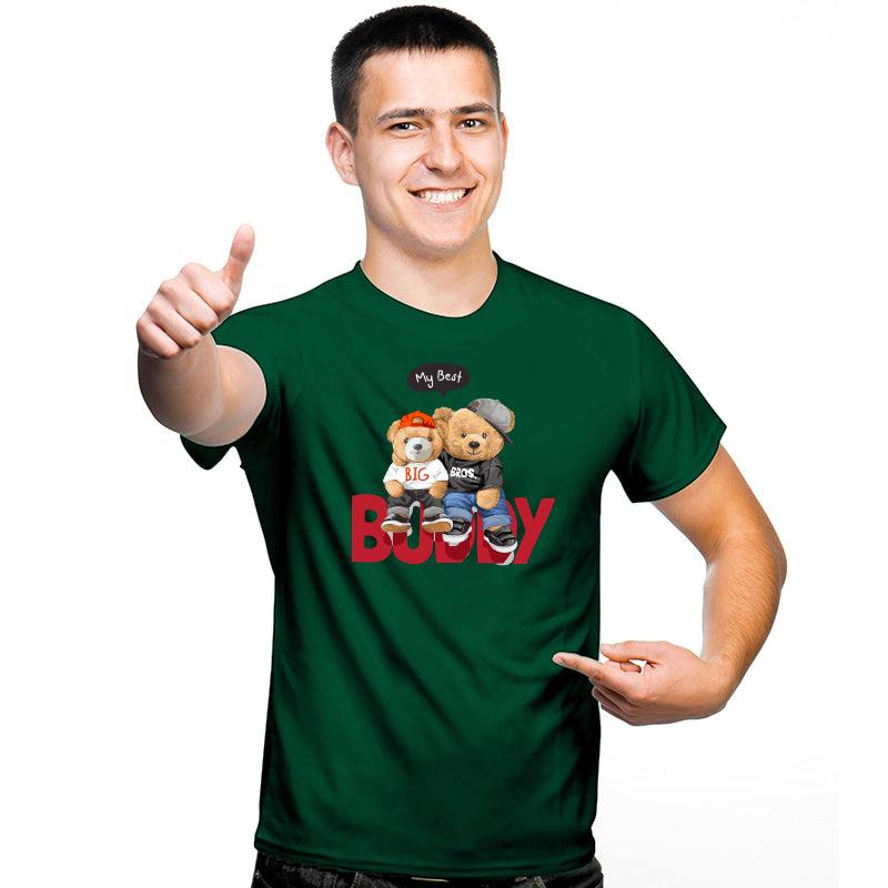 My Best Buddy Teddy Bear, Men's Half Sleeve Tshirt - FHMax.com