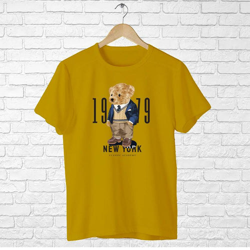 New York 1919 Teddy Bear, Men's Half Sleeve Tshirt - FHMax.com