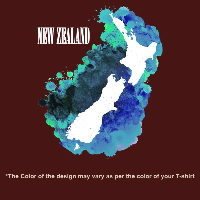 New Zealand's Map, Women Half Sleeve Tshirt - FHMax.com