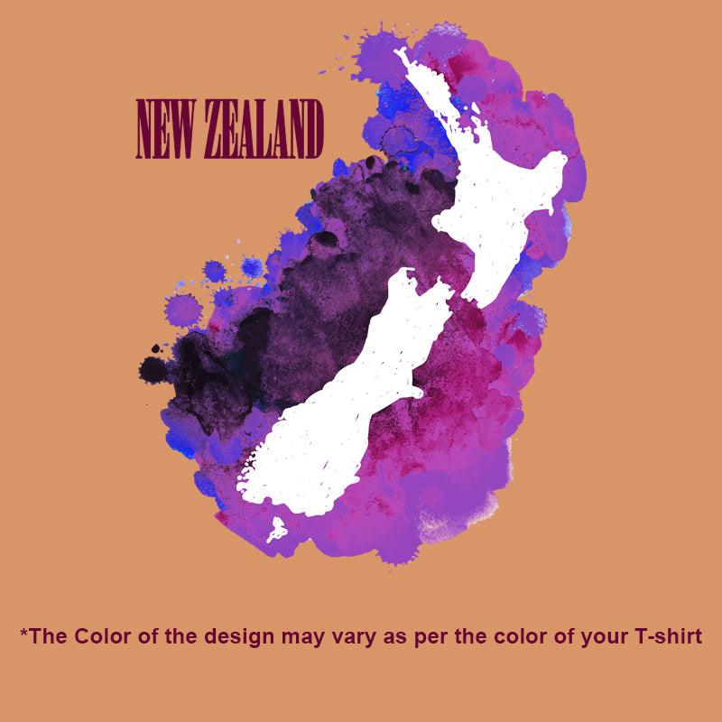 New Zealand's Map, Women Half Sleeve Tshirt - FHMax.com
