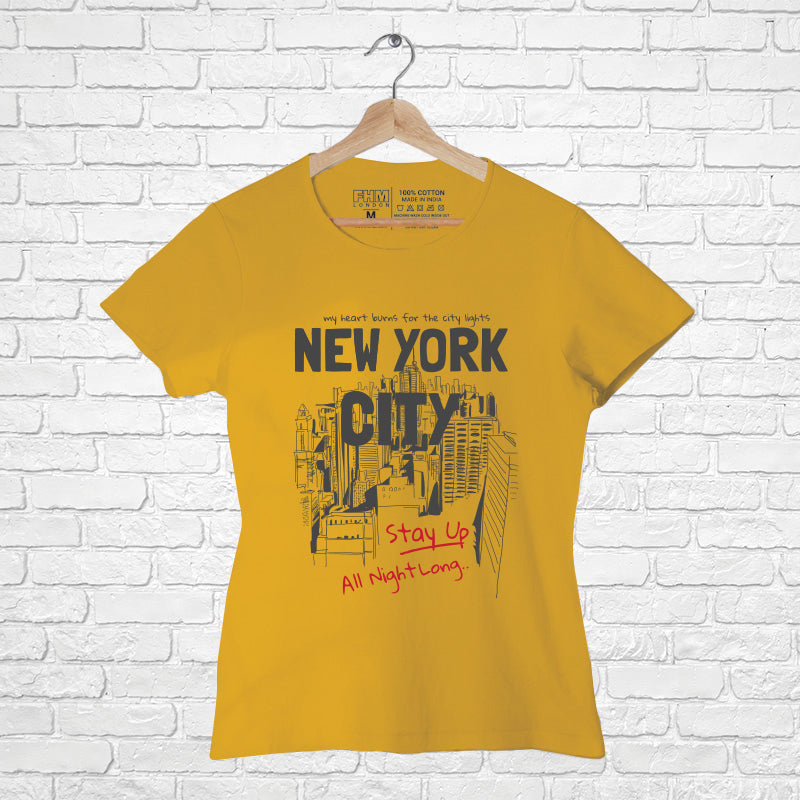 New York City, Women Half Sleeve Tshirt - FHMax.com