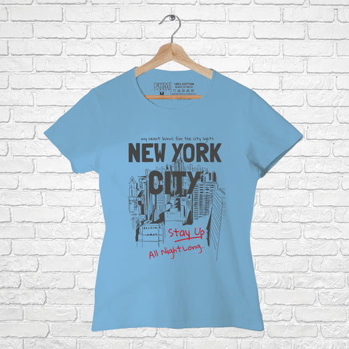 New York City, Women Half Sleeve Tshirt - FHMax.com