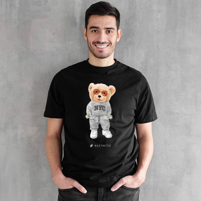 NYC Teddy Bear, Men's Half Sleeve Tshirt - FHMax.com