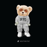 NYC Teddy Bear, Men's Half Sleeve Tshirt - FHMax.com