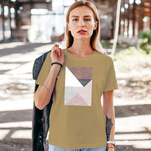 Pastel color design,  Women Half Sleeve Tshirt - FHMax.com