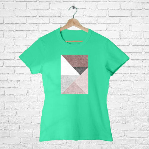 Pastel color design,  Women Half Sleeve Tshirt - FHMax.com