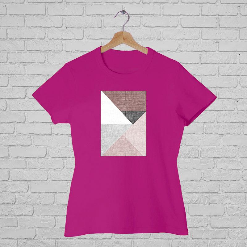 Pastel color design,  Women Half Sleeve Tshirt - FHMax.com