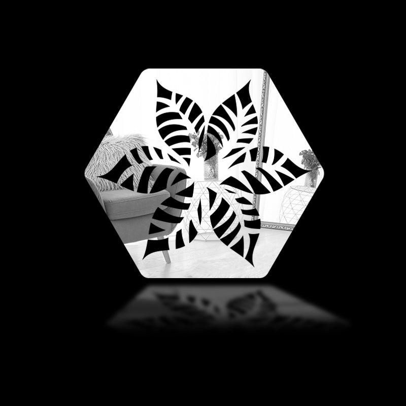 Polygon shape Flower design, Acrylic Mirror Coaster  (2+ MM) - FHMax.com