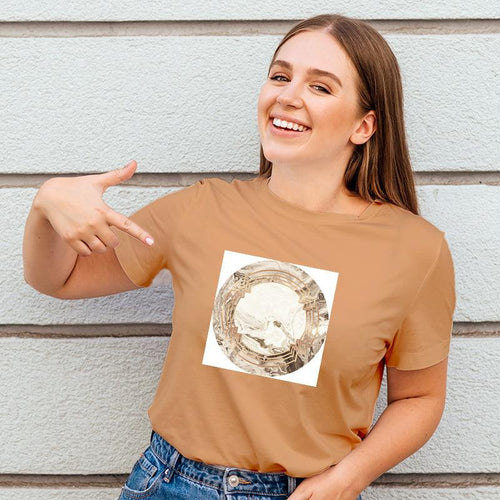 Printed Circle,  Women Half Sleeve Tshirt - FHMax.com