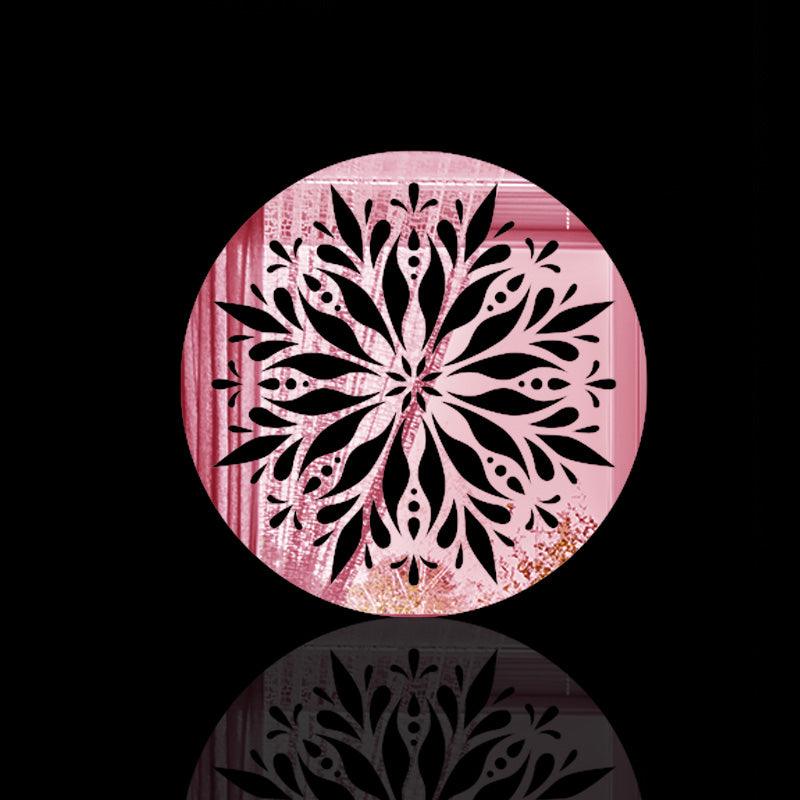 Round shaped Flower design,  Acrylic Mirror Coaster  (2+ MM) - FHMax.com