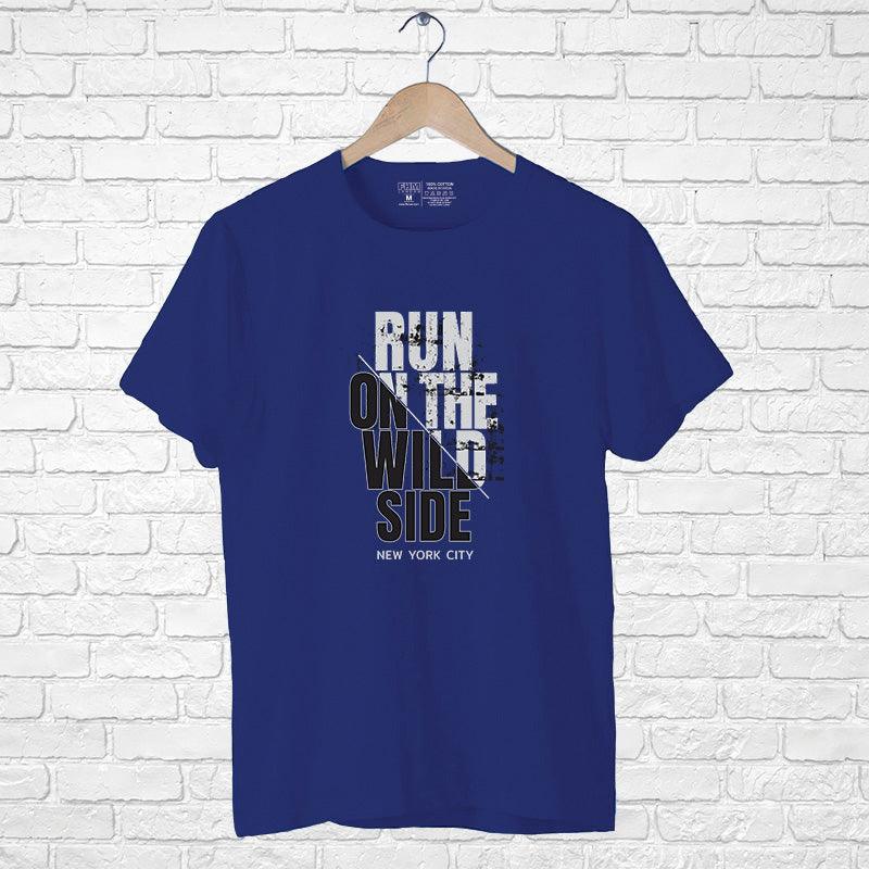 Run On The Wild Side, Men's Half Sleeve Tshirt - FHMax.com