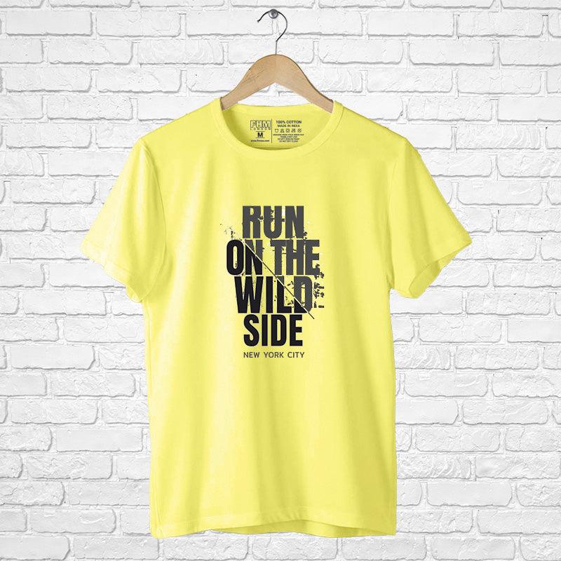 Run On The Wild Side, Men's Half Sleeve Tshirt - FHMax.com