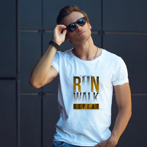 Run Walk, Men's Half Sleeve T-shirt - FHMax.com