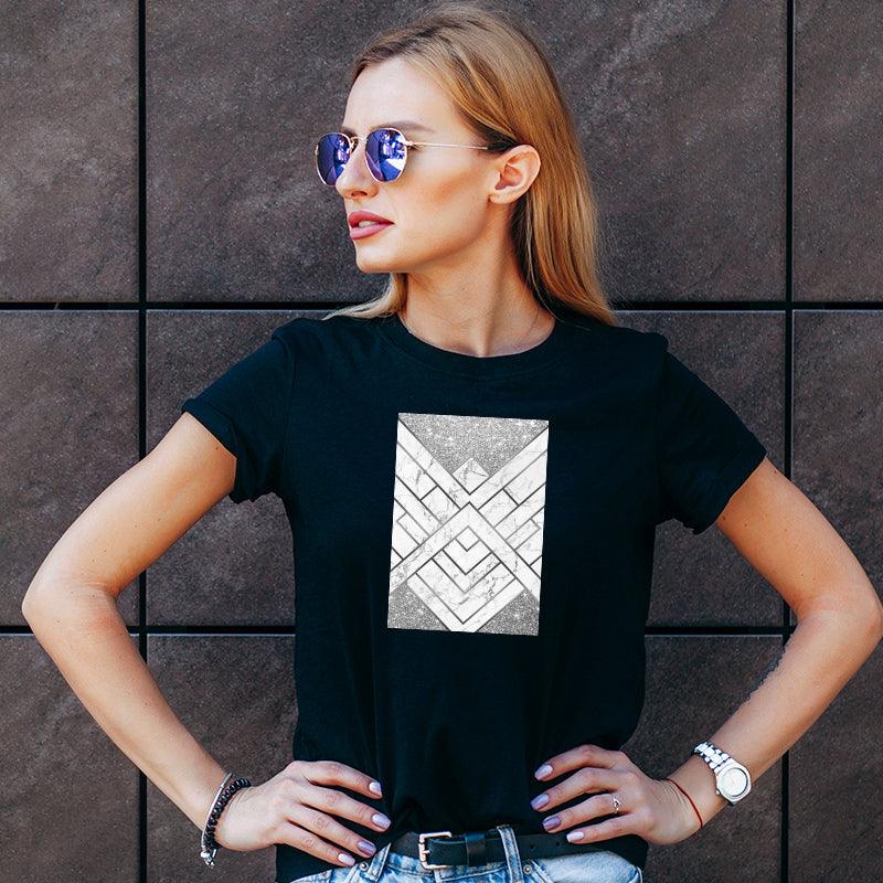 Shaded Design, Women Half Sleeve Tshirt - FHMax.com