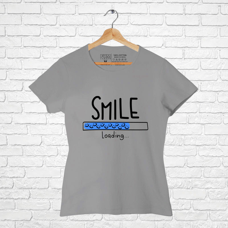 "SMILE", Women Half Sleeve T-shirt - FHMax.com