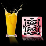 Square Floral, Acrylic Mirror Coaster  (2+ MM) - FHMax.com