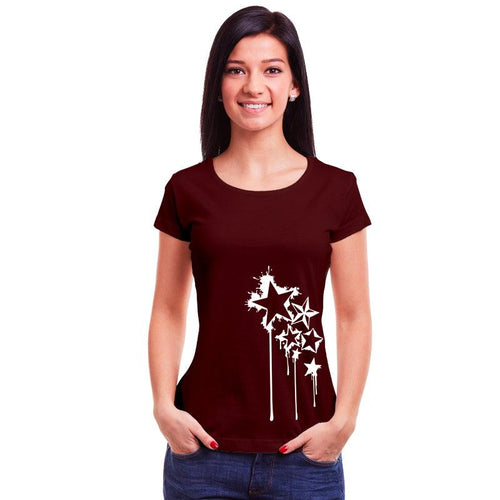 Stars, Women Half Sleeve Tshirt - FHMax.com